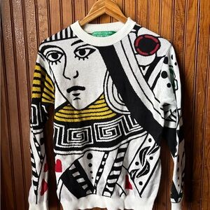 United Colors of Benetton - Queen of Hearts Women Sweater - Size S or M